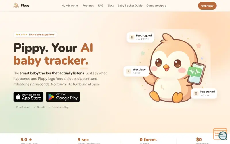 Screenshot of AI Baby Tracker - Pippy