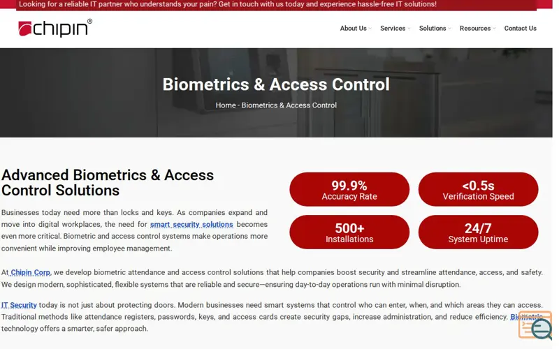 Screenshot of Chipin Corp