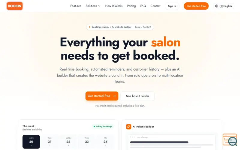 Screenshot of BOOKIN
