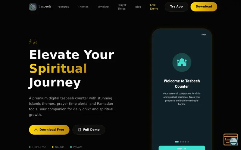 Screenshot of Tasbeeh Counter