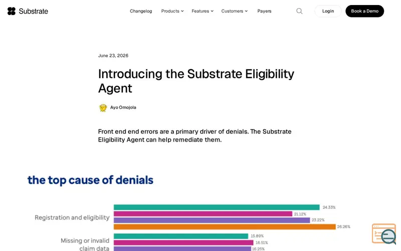 Screenshot of Substrateai