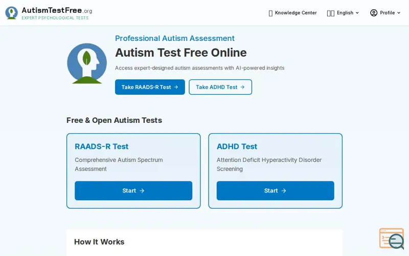 Screenshot of Autism Test Free Online