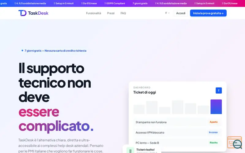 Screenshot of TaskDesk