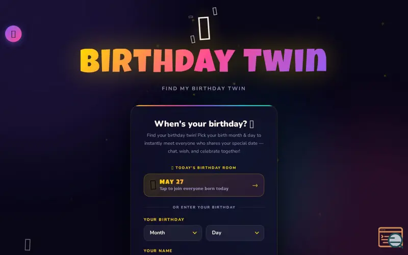 Screenshot of Birthday Twin