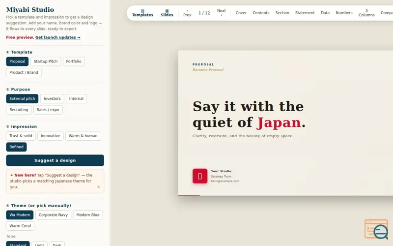 Screenshot of Miyabi