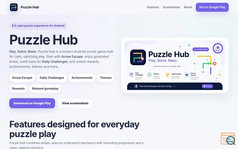 Screenshot of Puzzle Hub