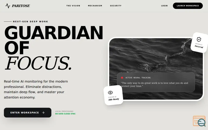 Screenshot of Paritose