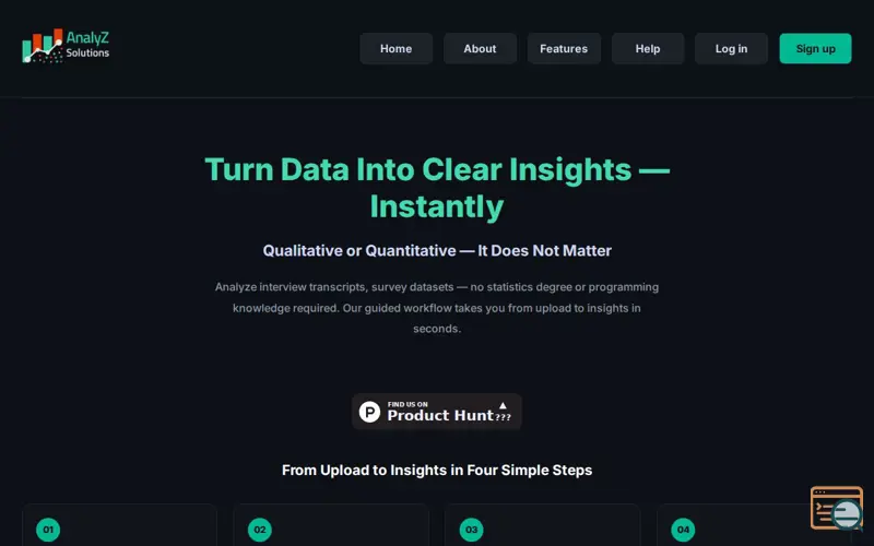 Screenshot of AnalyZ Solutions