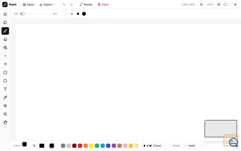 Screenshot of Yet Another Paint Site