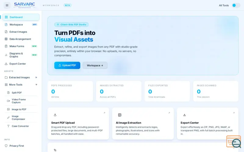 Screenshot of Workspace