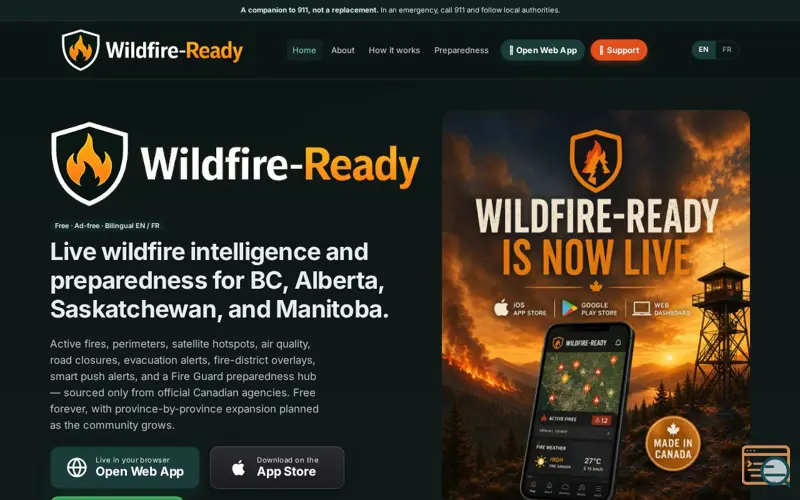 Screenshot of WildFire-Ready