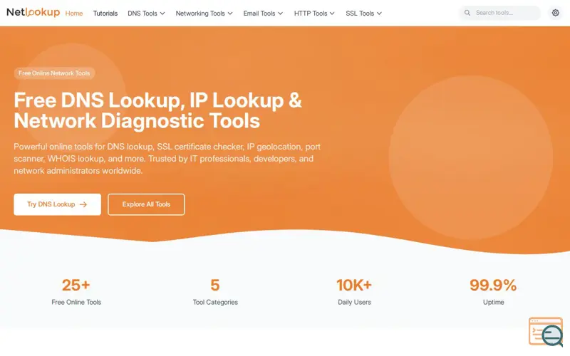 Screenshot of Netlookup