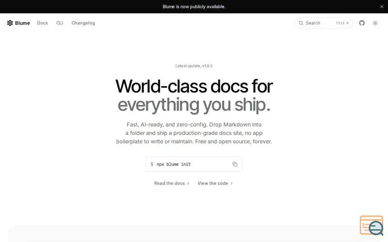 Screenshot of Blume