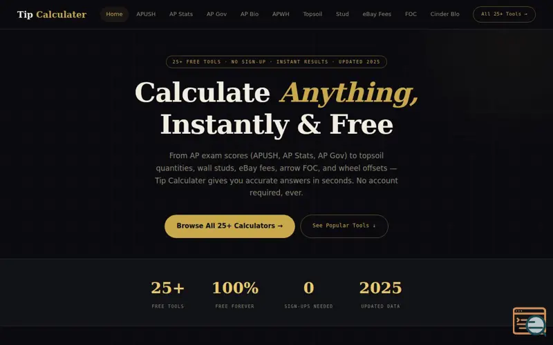 Screenshot of Tip Calculater