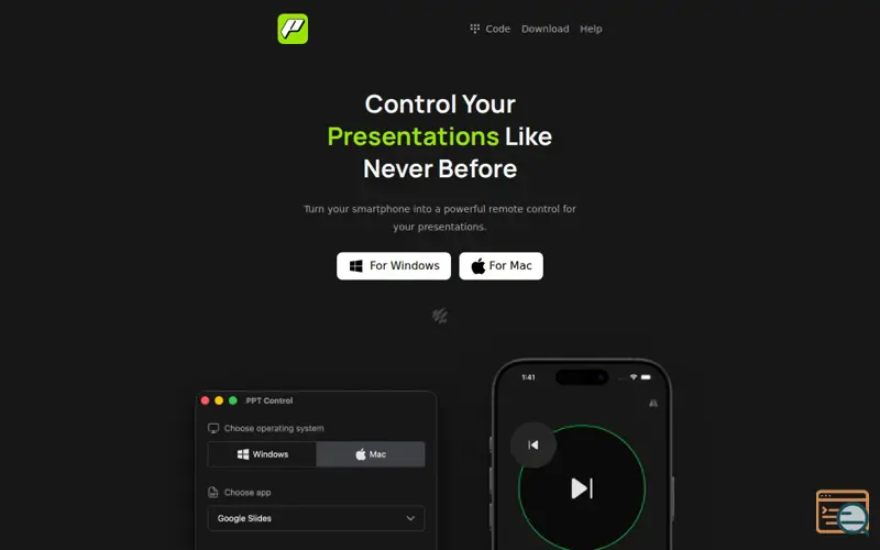 Screenshot of Remote for Presentations, a launch using CoolSEOTools Visitor Counter