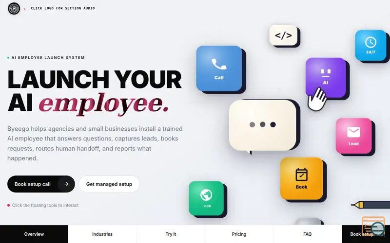 Screenshot of Byeego