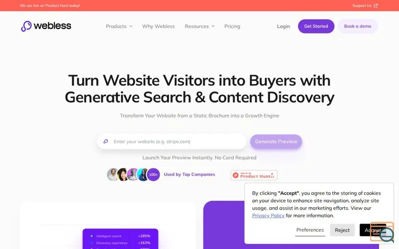 Screenshot of Webless