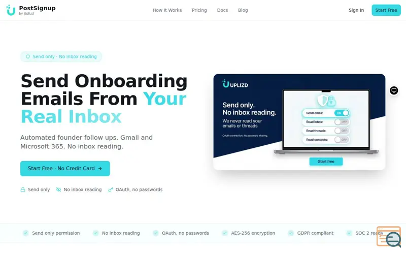 Screenshot of Uplizd PostSignup, a launch using EIN Presswire