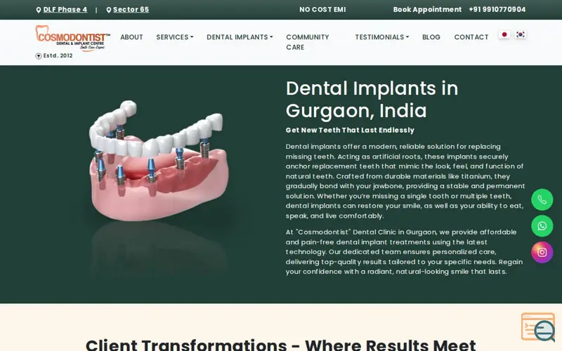 Screenshot of Dental Implants