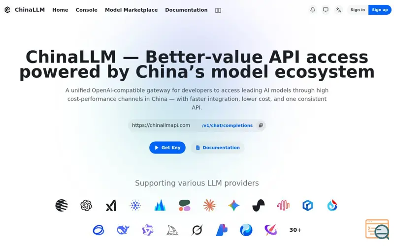 Screenshot of ChinaLLM