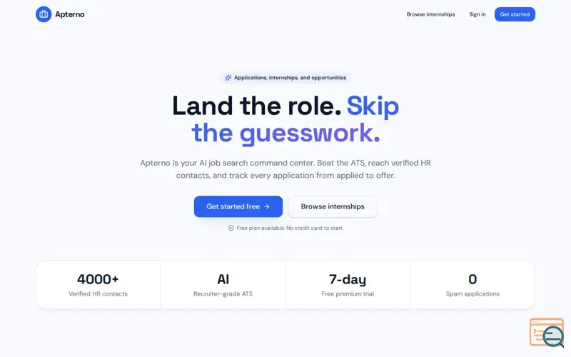 Screenshot of Apterno