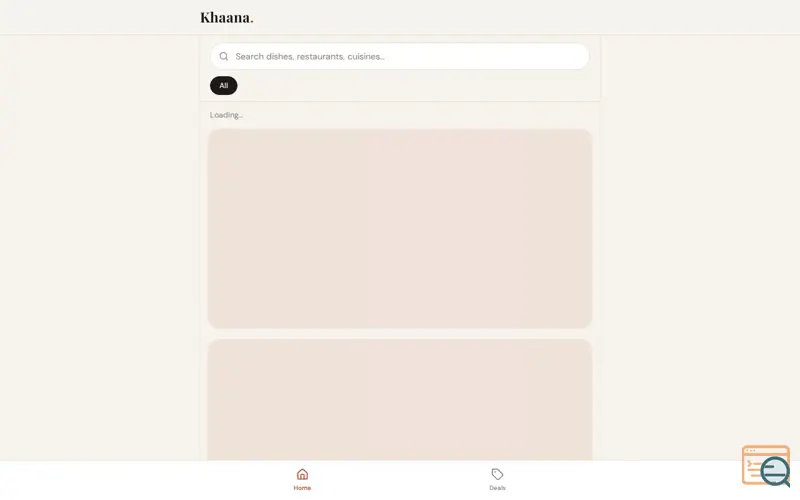 Screenshot of Khaana