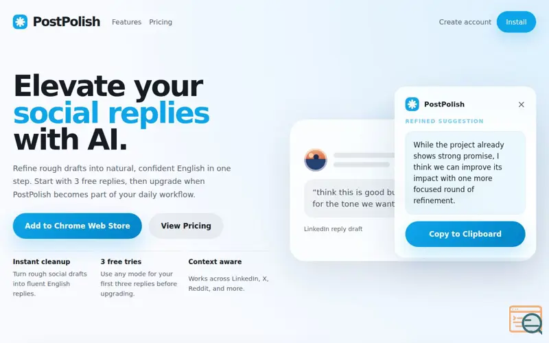 Screenshot of PostPolish
