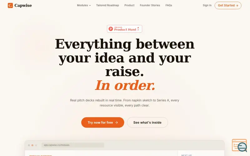 Screenshot of Capwise