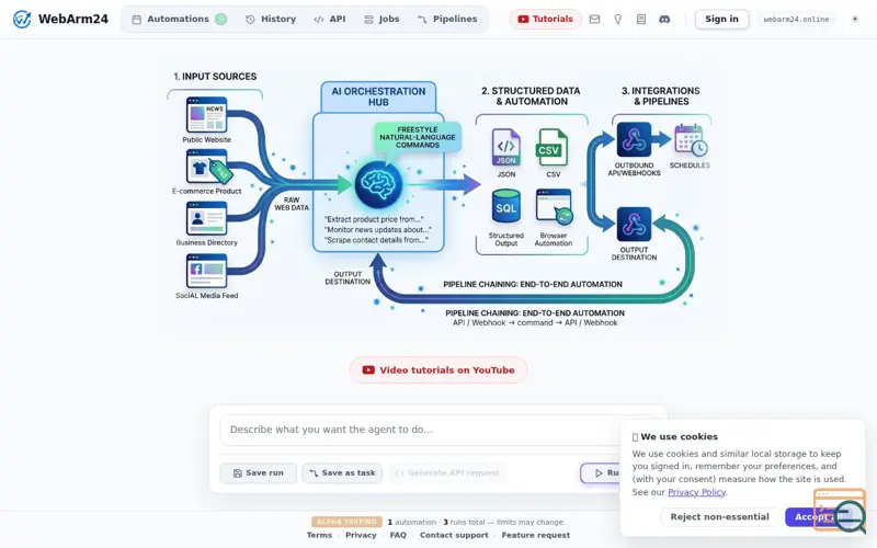 Screenshot of WebArm24