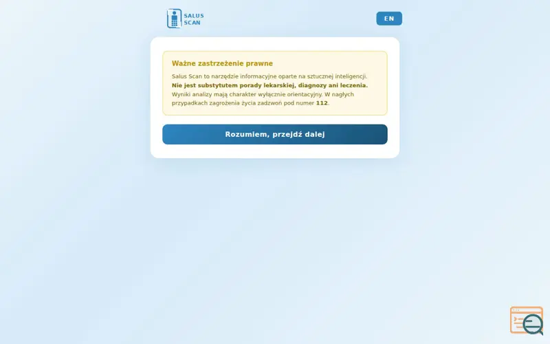 Screenshot of Salus Scan