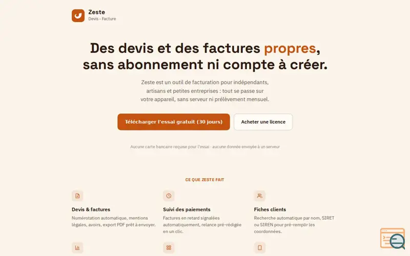 Screenshot of Zeste