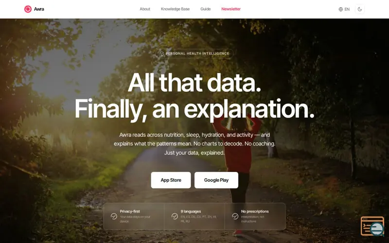 Screenshot of Awra