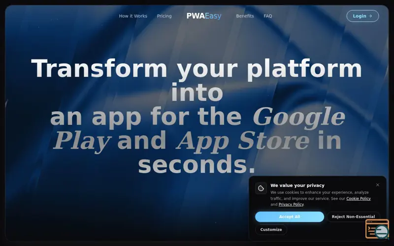 Screenshot of PWAEasy