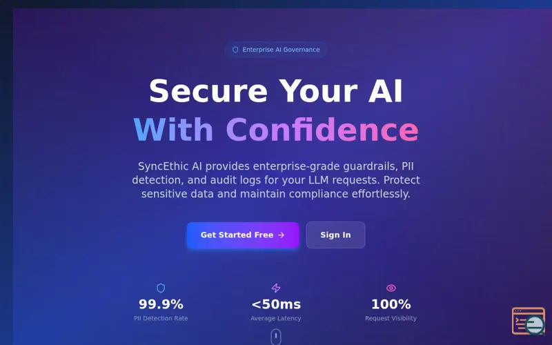 Screenshot of SyncEthic AI