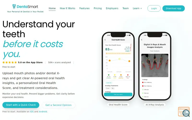 Screenshot of DentaSmart 2.0 Launch