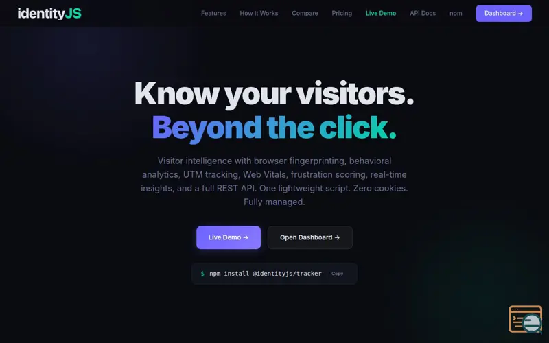 Screenshot of Identity-JS