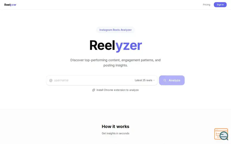 Screenshot of Reelyzer, a launch using SociaVault