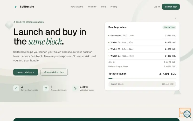 Screenshot of SolBundle