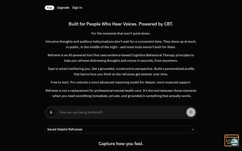 Screenshot of Reframe