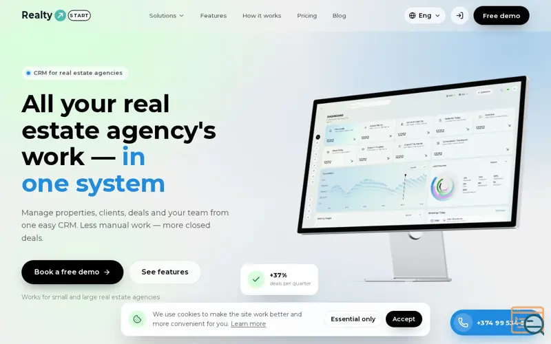 Screenshot of CRM Real Estate - START