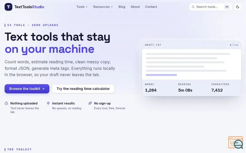 Screenshot of TextToolsStudio