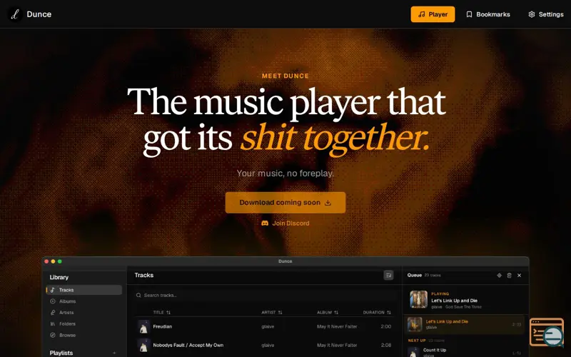 Screenshot of Dunce Player