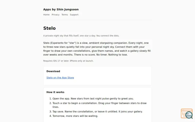 Screenshot of Stelo