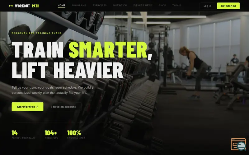 Screenshot of WorkoutPath - Personalized Training Plan