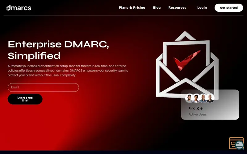 Screenshot of DMARCS, a launch using Mimecast