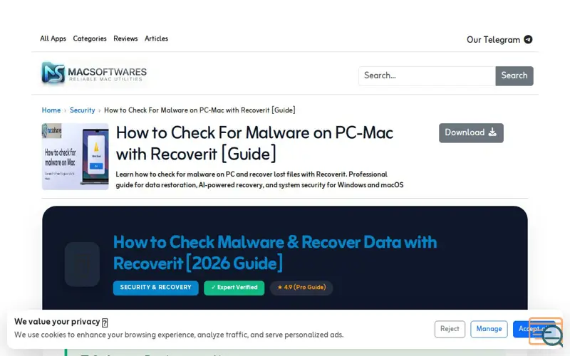 Screenshot of How to Check For Malware on PC-Mac