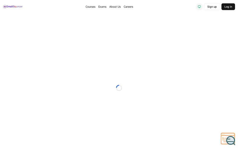 Screenshot of EmailBouncer Academy