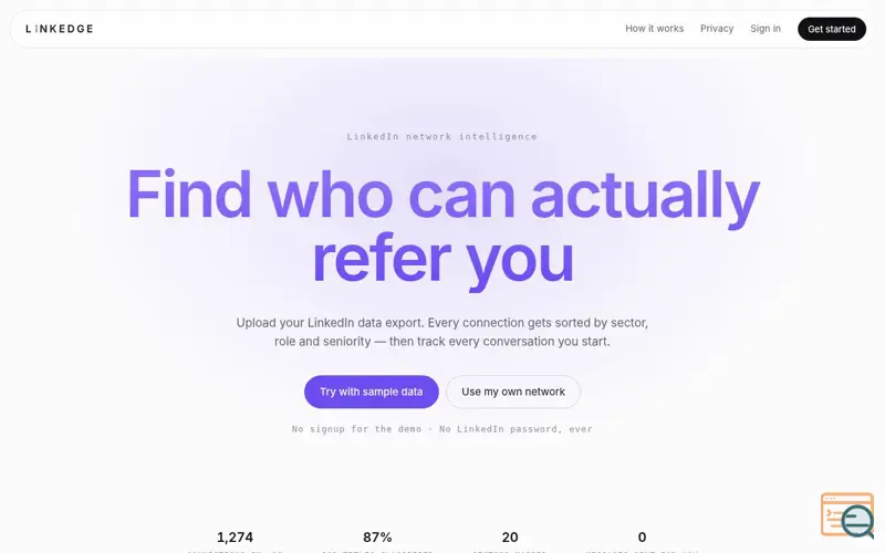 Screenshot of LinkEdge