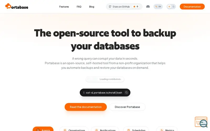 Screenshot of Portabase