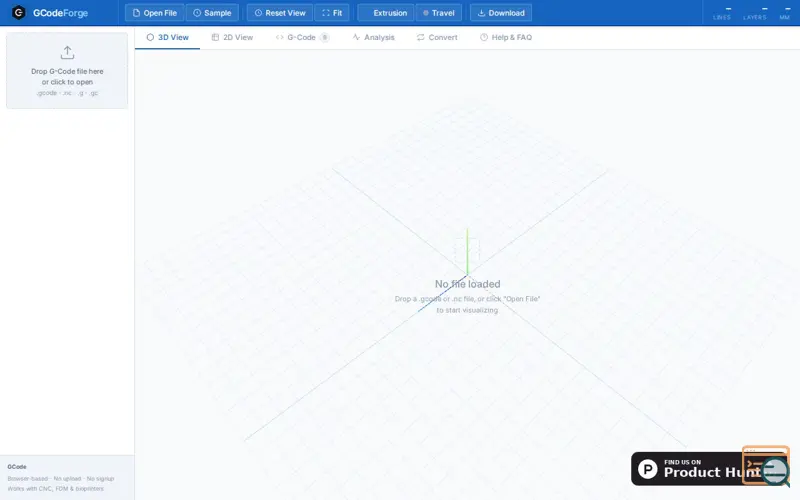 Screenshot of GCodex